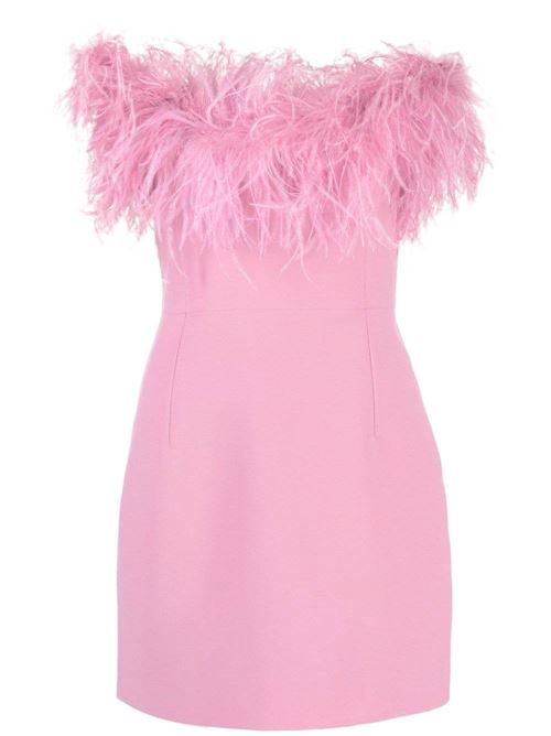 Abito rosa bubblegum  con dettagli in piume NEW ARRIVALS | NA01LN0190IPINK